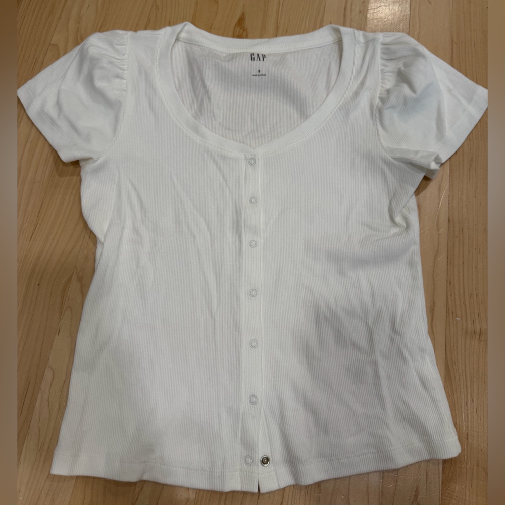 GAP White Ribbed Tank